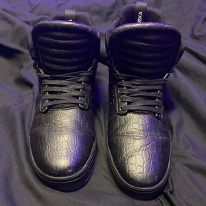 Rare, Black Croc Leather Skytop IV Size 11